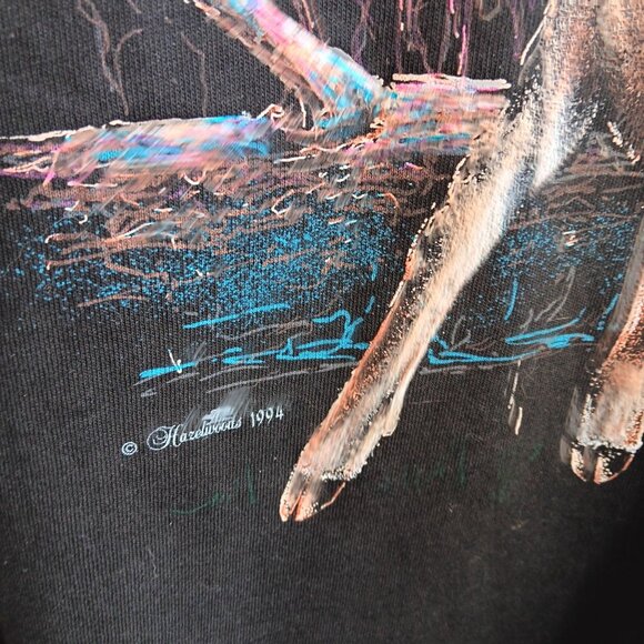 XL Vintage Single Stitch T-shirt 1994 Hazelwoods Deer NWOT NEW Deadstock Nature - Picture 3 of 9